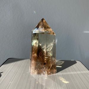Smokey Citrine Tower with Rainbows